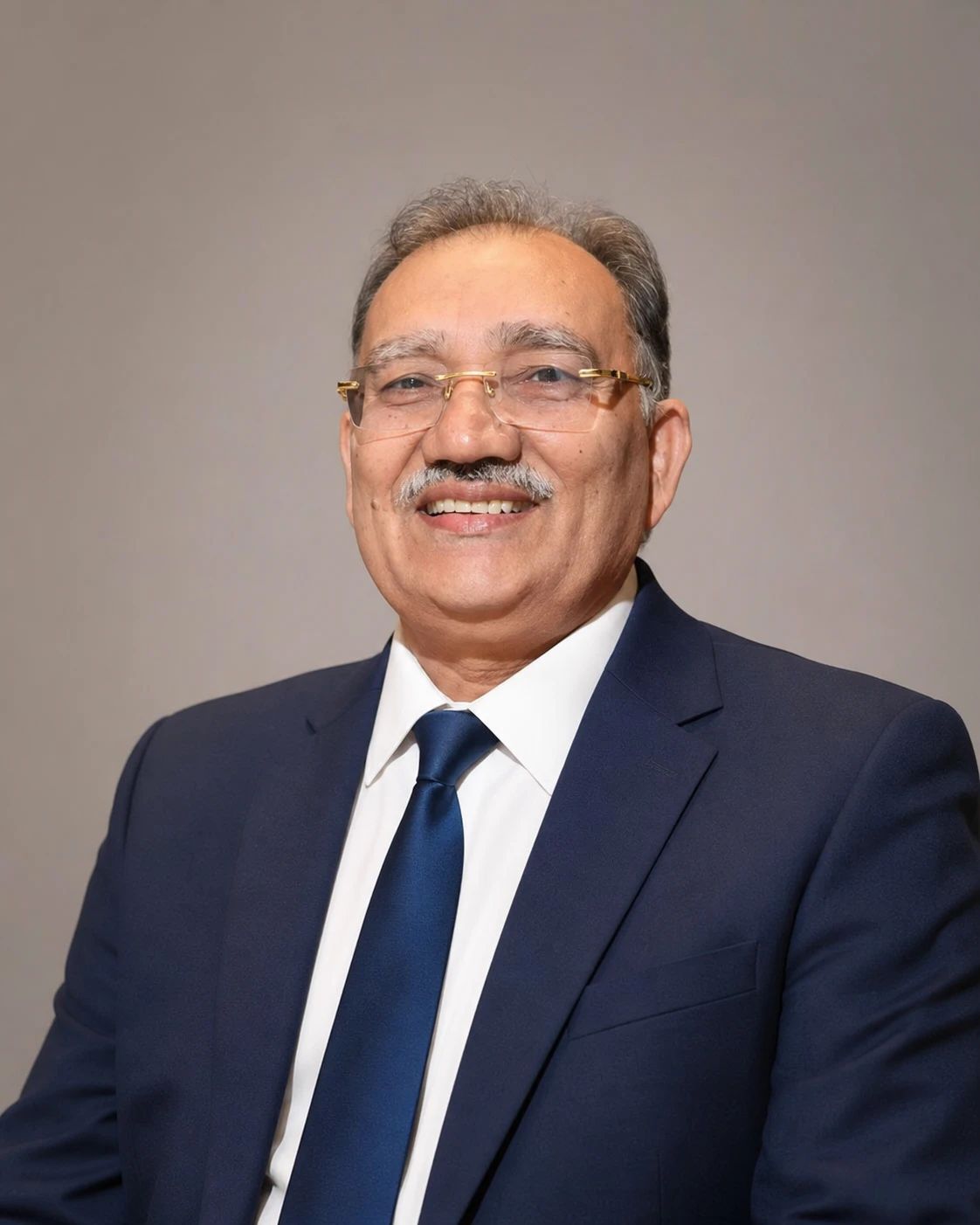 Portrait of Nawab Raza, Chairman of Mahakaushal Sugar and Power Industries Ltd